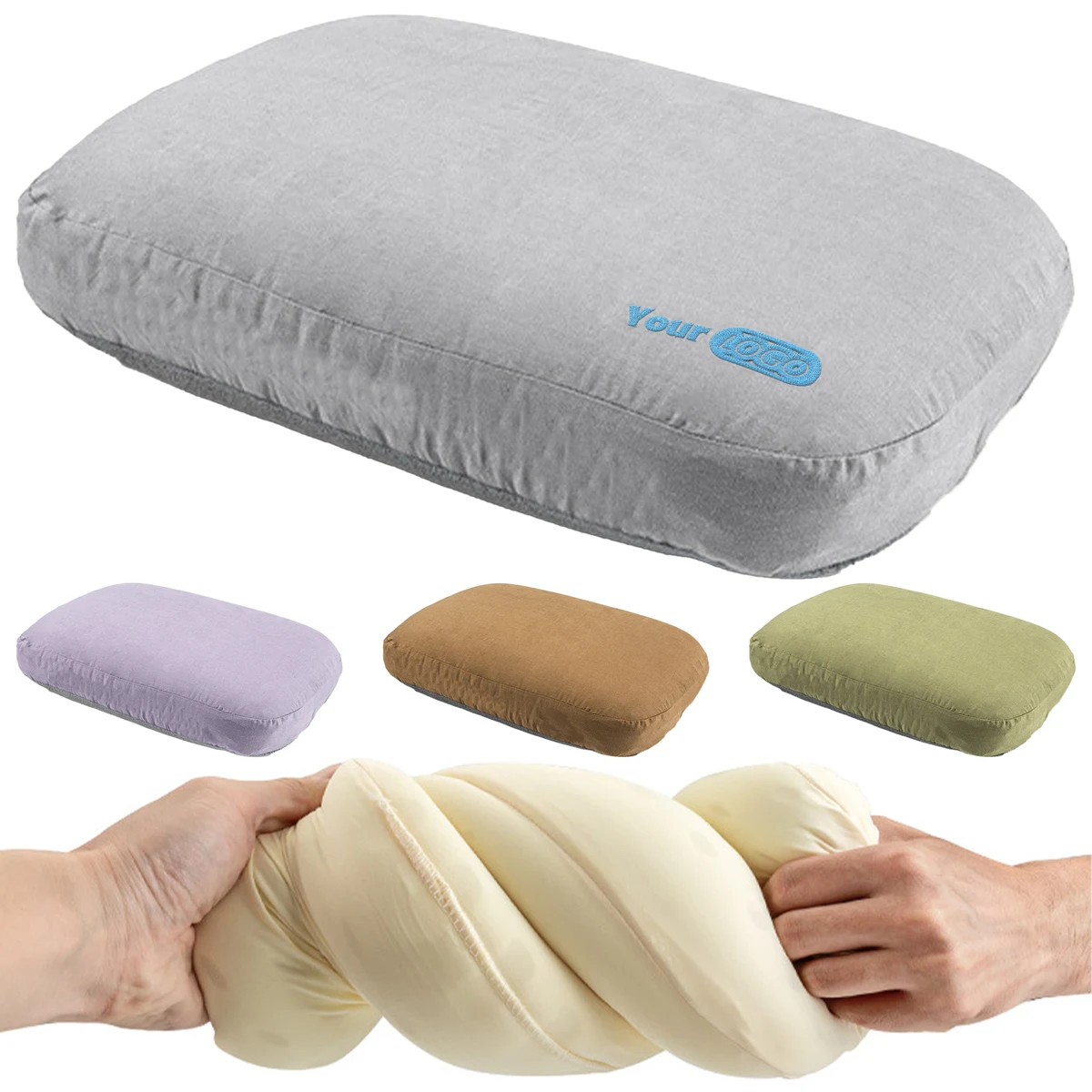 Cotton Portable Camping Travel Pillow 1