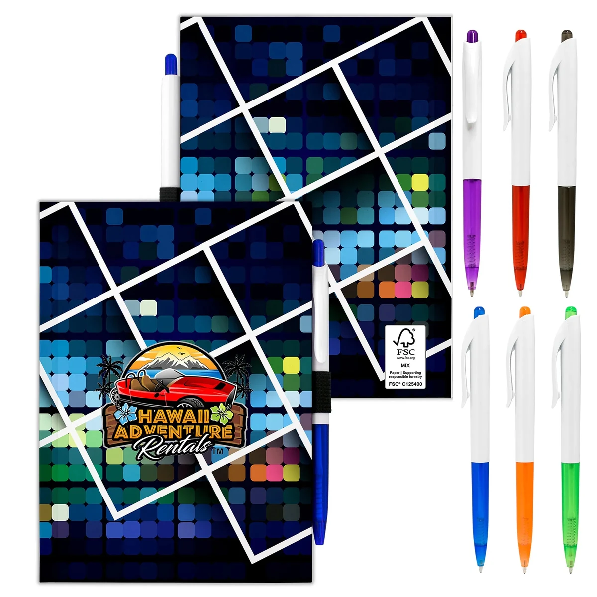 5" X 7" Perfect Paper Cover Notebook with Pen 1