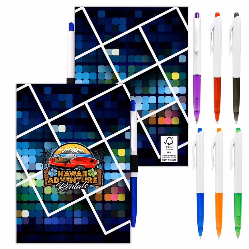 5" X 7" Perfect Paper Cover Notebook with Pen