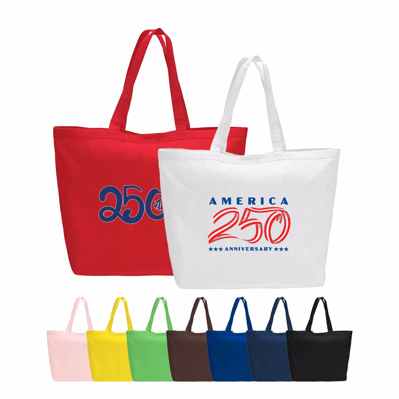 12 oz. 23"w Large Heavy Canvas Velcro Closure Tote Bag