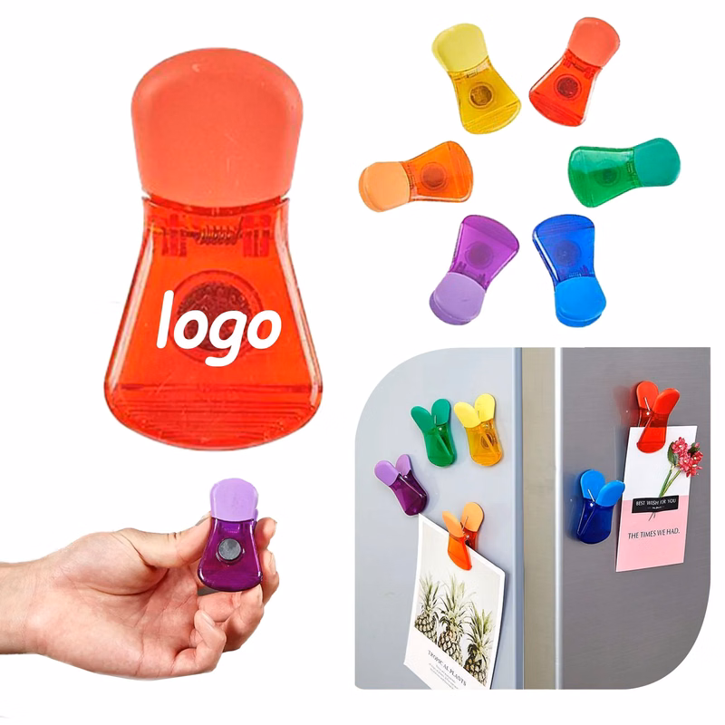 MOQ 10 Magnetic Refrigerator Note Clip Food Packaging