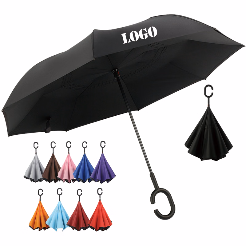 Reversible Inverted Umbrella Windproof Double Layer