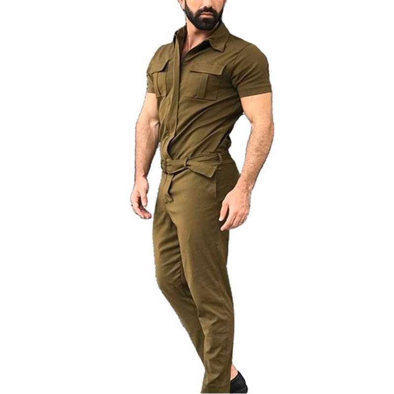 One-Piece Suit Belt Uniform Work Clothes