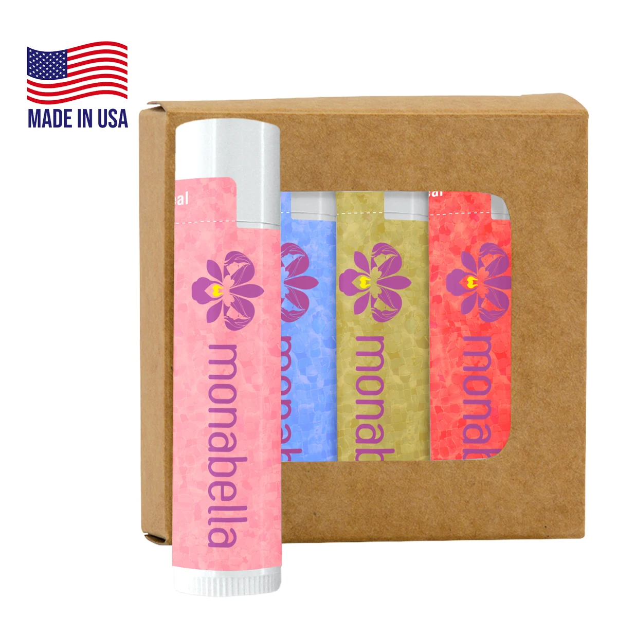 Kraft Window Box with 4 SPF 15 Lip Balms 1