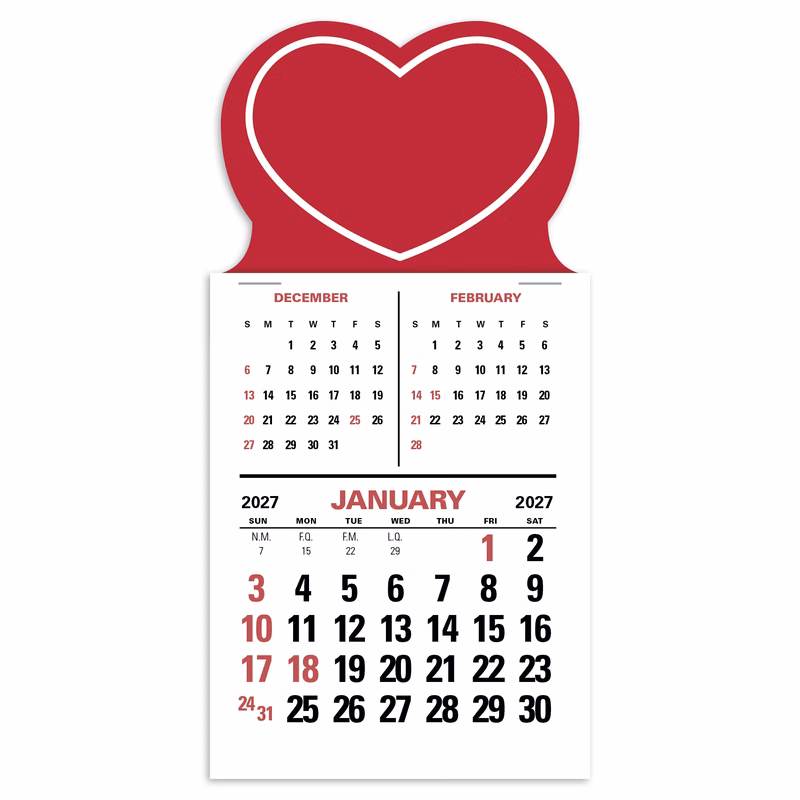 Triumph® Calendars Press-N-Stick 3-Month Vertical Calendar