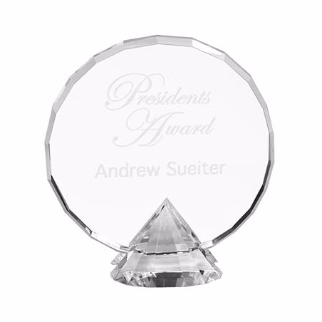 Crystal Circle on Diamond base 6.25"