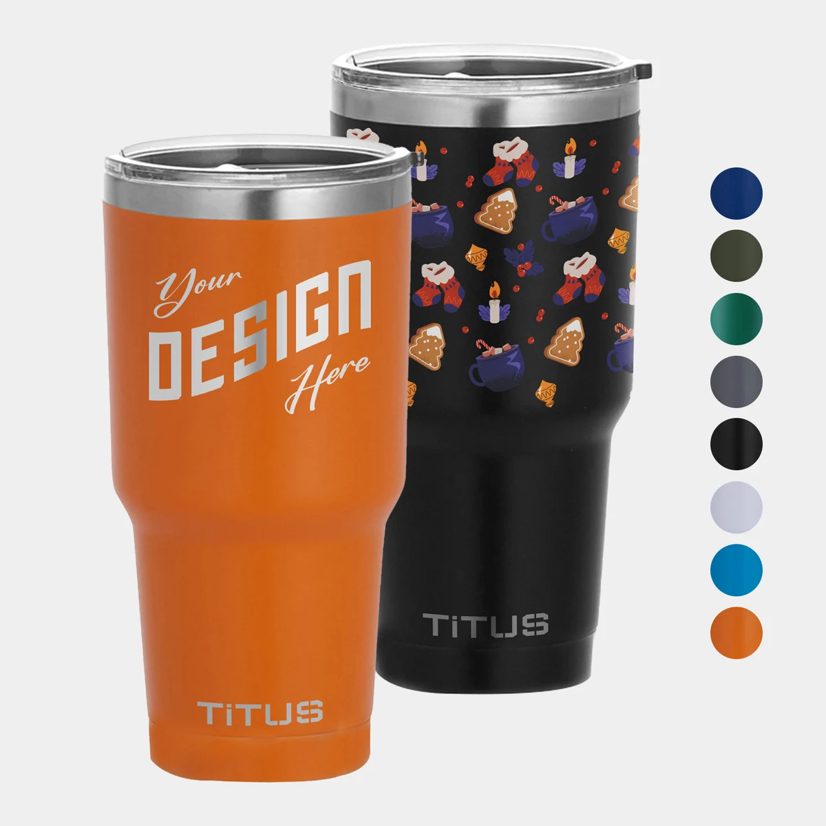 Premium 30 oz TiTUS® Double Wall Stainless Steel Insulated Tumbler 1