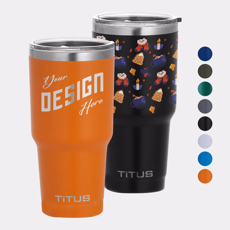 Premium 30 oz TiTUS® Double Wall Stainless Steel Insulated Tumbler