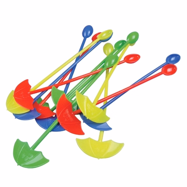 Umbrella plastic wine mixing stick