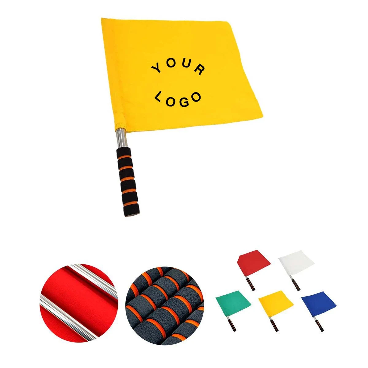 Durable Polyester Referee Flags with Foam Handle 1