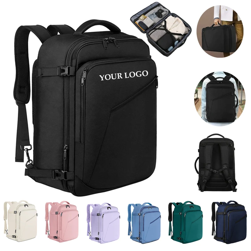 Travel Carry On Backpack with USB Charging Port Shoe Pouch 1