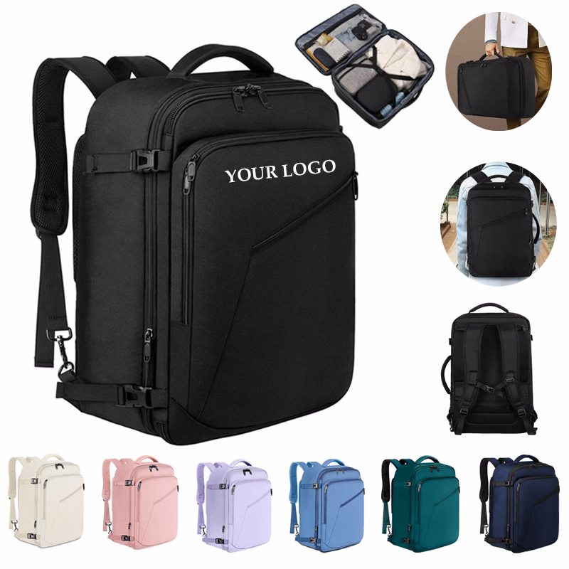 Travel Carry On Backpack with USB Charging Port Shoe Pouch