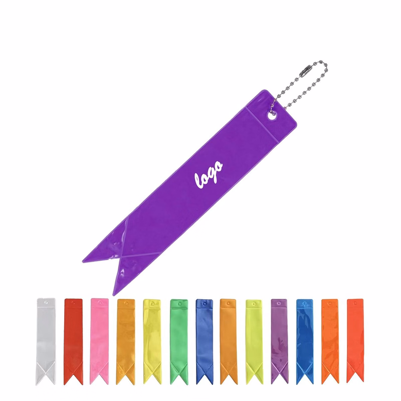 Flag Style PVC Reflective Keychain Charm Custom Logo