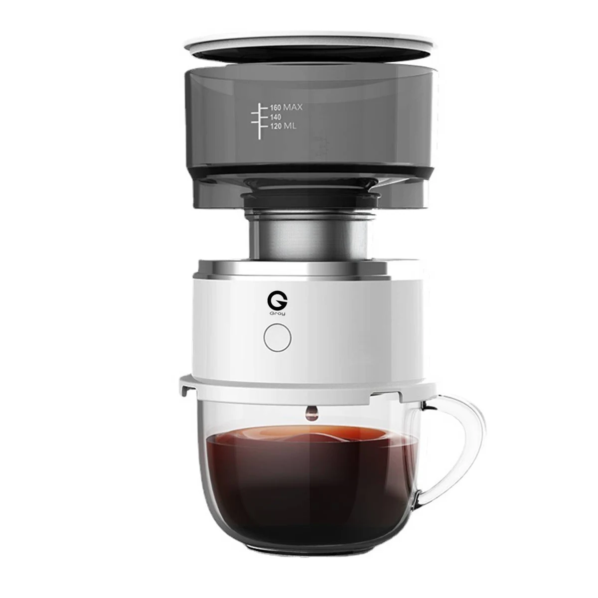 Pour Over Coffee Maker with Glass Water Cup and Flitter 1