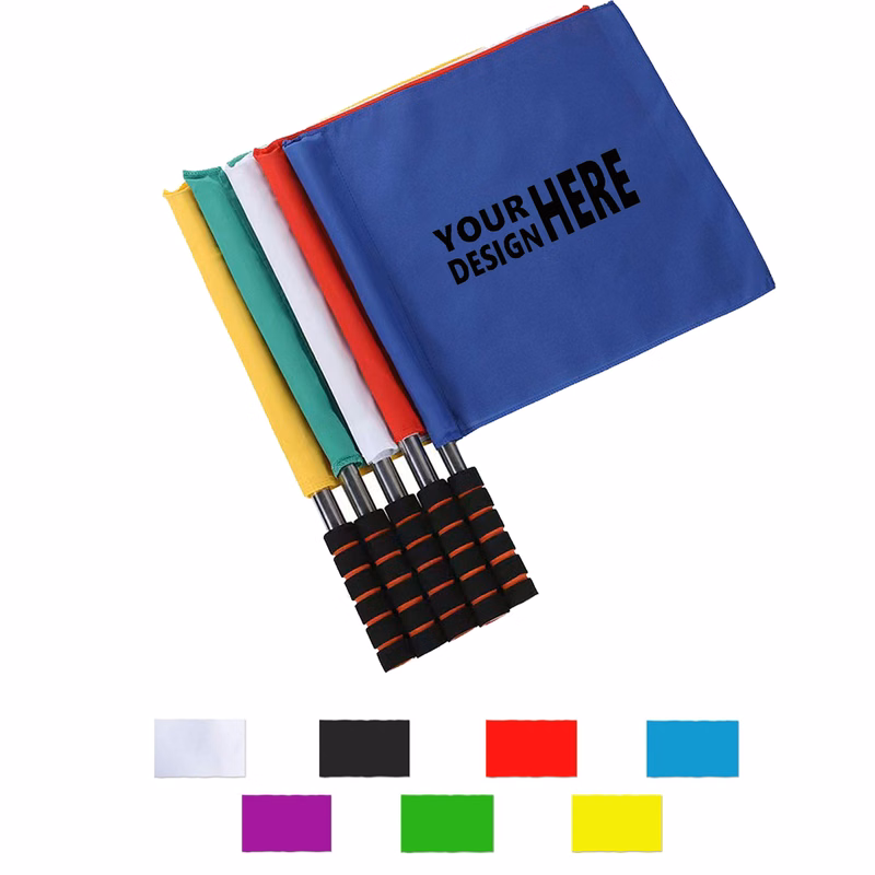 Customizable Sports Referee Flags With Metal Pole Foam