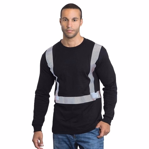 Hi-Visibility 100% Cotton L/S Crew Tee