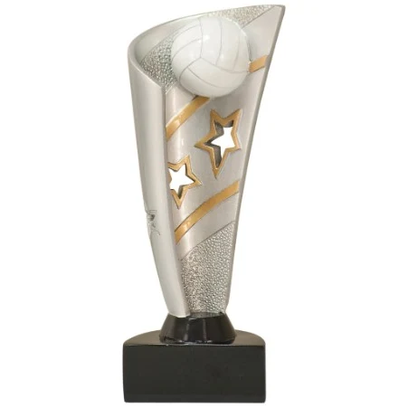Volleyball Banner Resin Award 7" 1