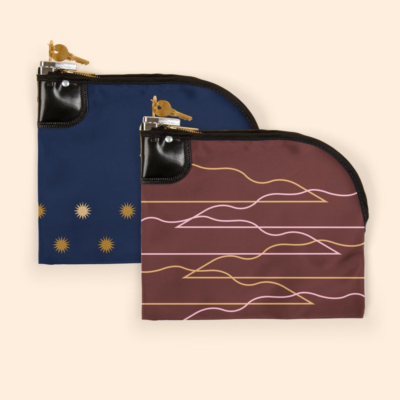 CURVED ZIPPER NIGHT DEPOSIT BAG LN 10.5X9