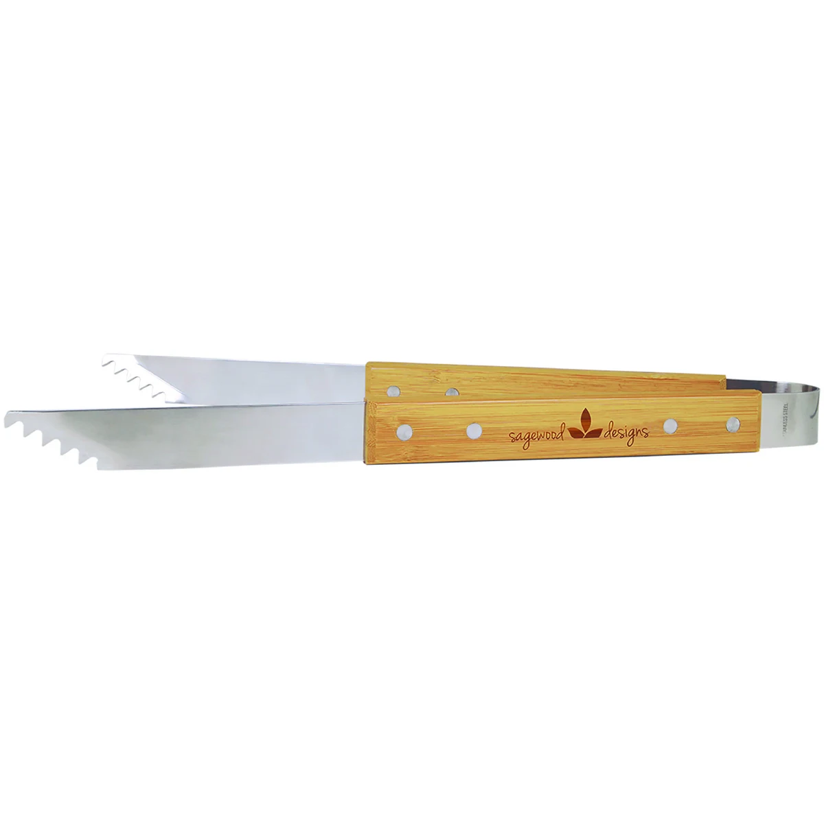 14" Bamboo BBQ Tongs 1