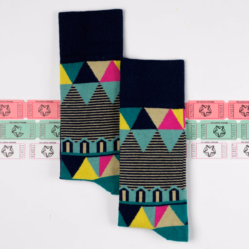 Sports Carnival Socks - Colorful Comfort for Festive Fun - American Made