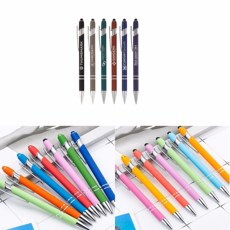 Colorful Stylus Metal Pen/Rubberized Aluminum Pole Stylus Pen