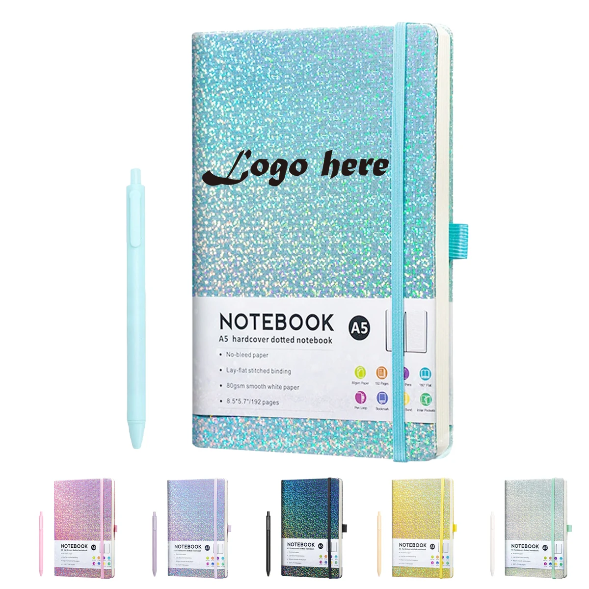 A5 Elastic Band Notebook With Pen 1