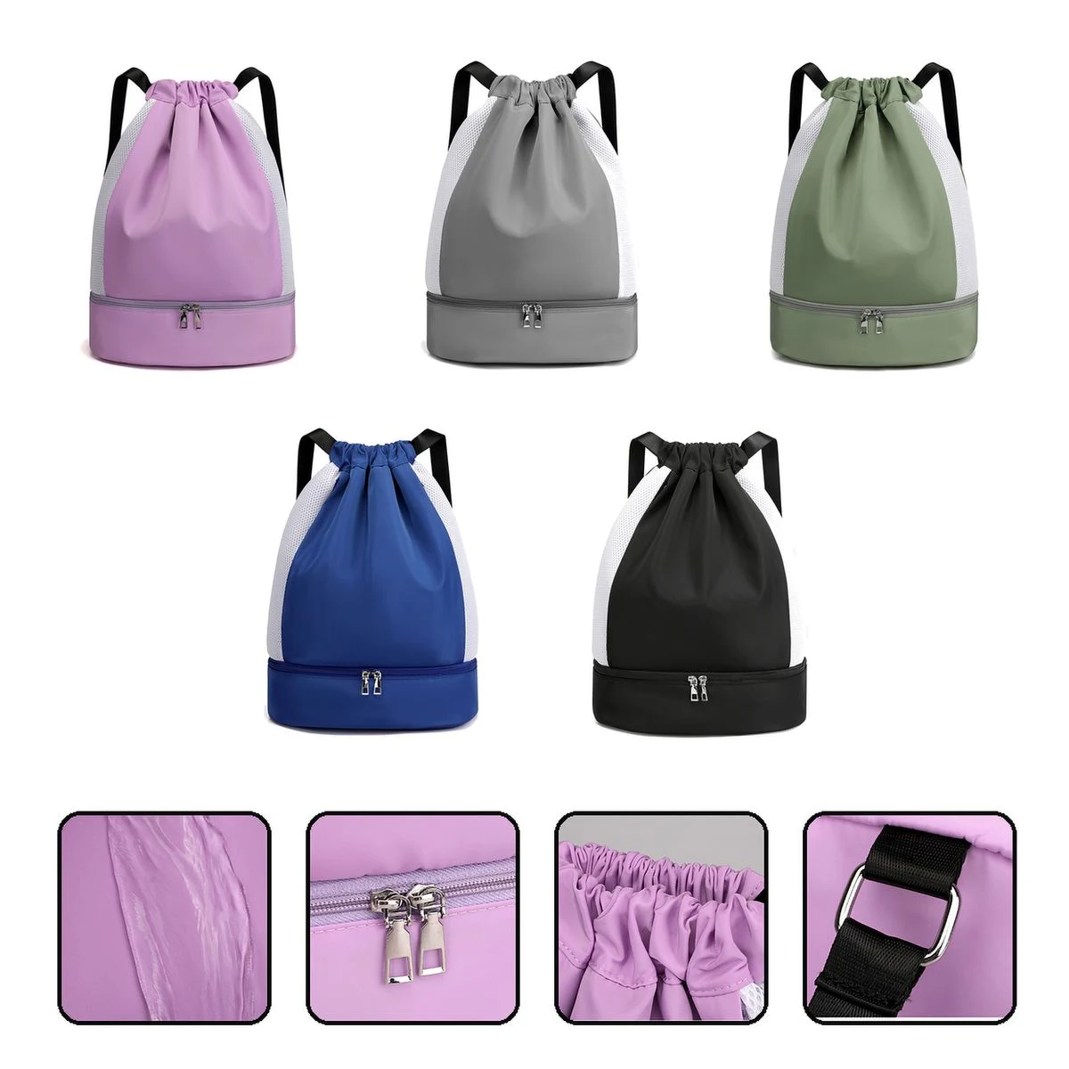Wet-Dry Drawstring Fitness Bag 1