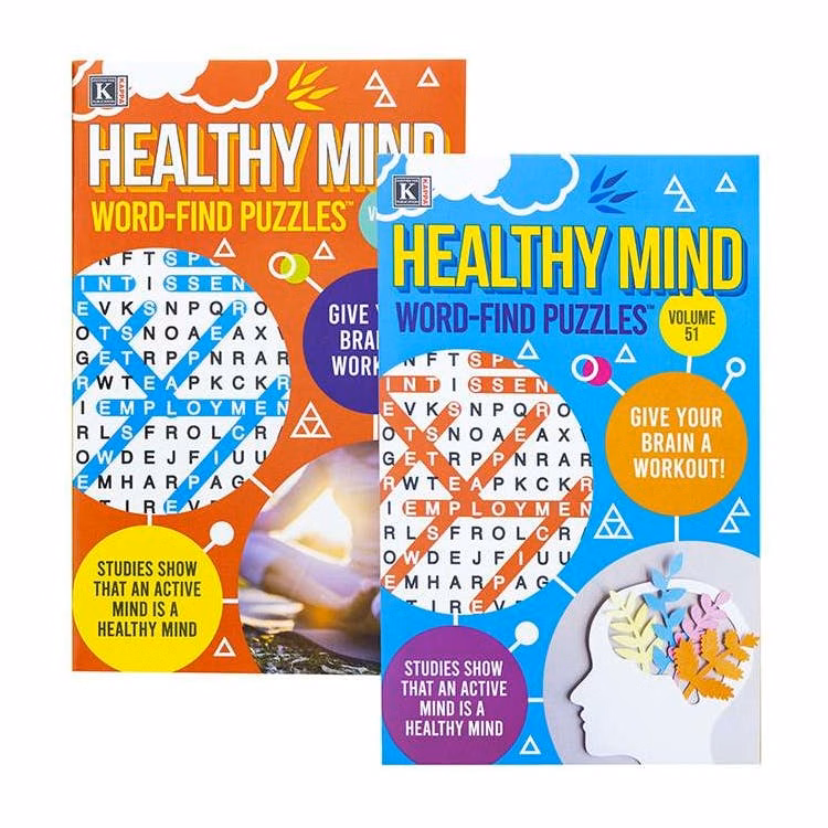 Healthy Mind Word Find Puzzle Books - Two Titles
