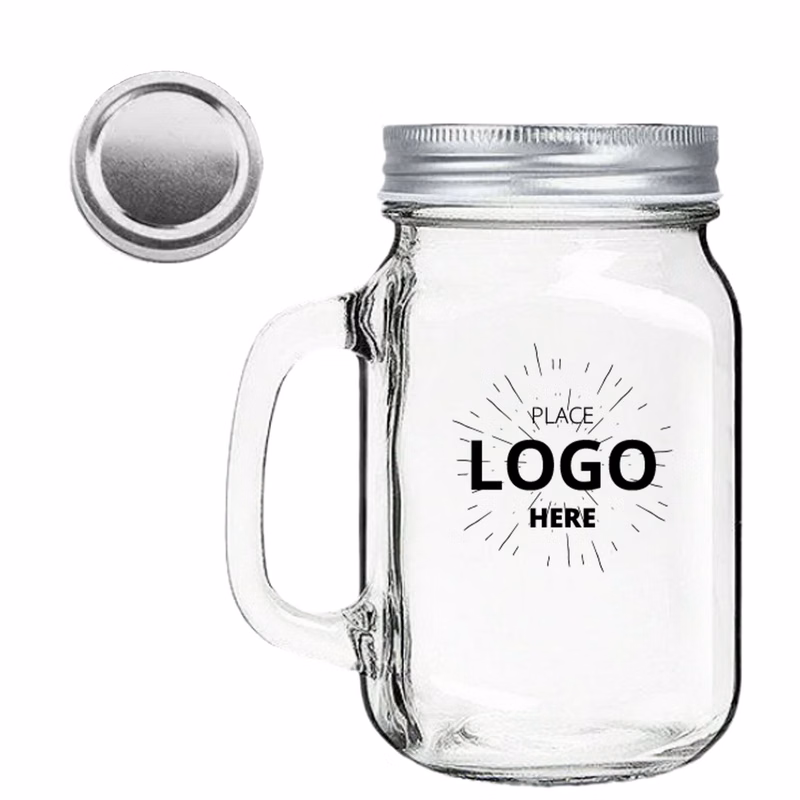 Handled Glass Mason Jar