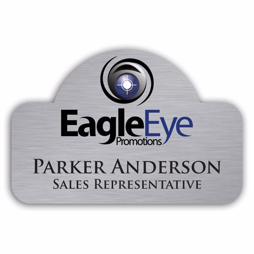Laminated Personalized Name Badge (2x3") Rectangle w/Oval bump