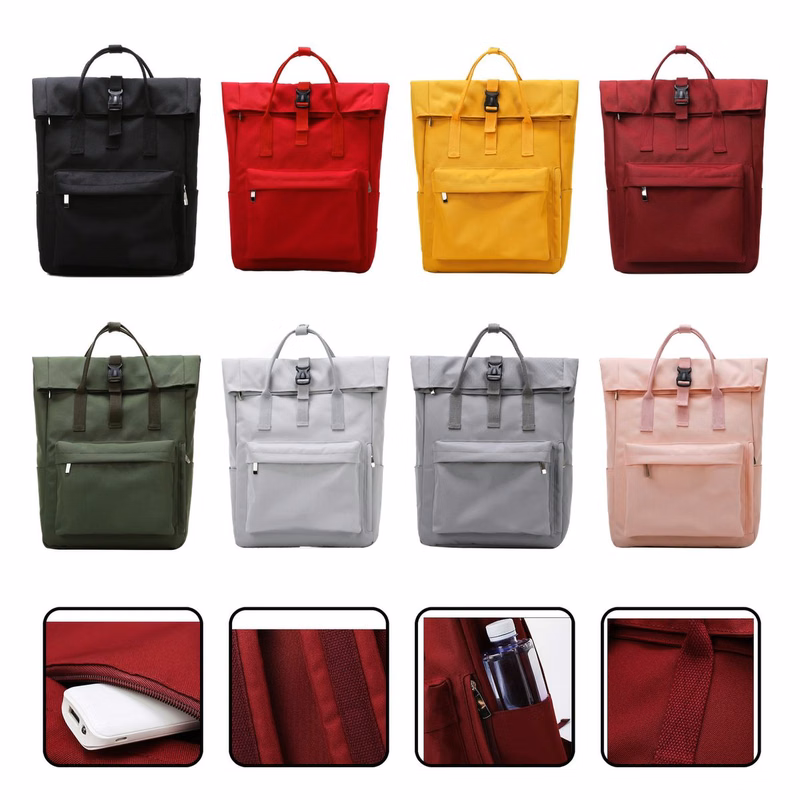 Buckle-Flap Backpack with Organized Compartments
