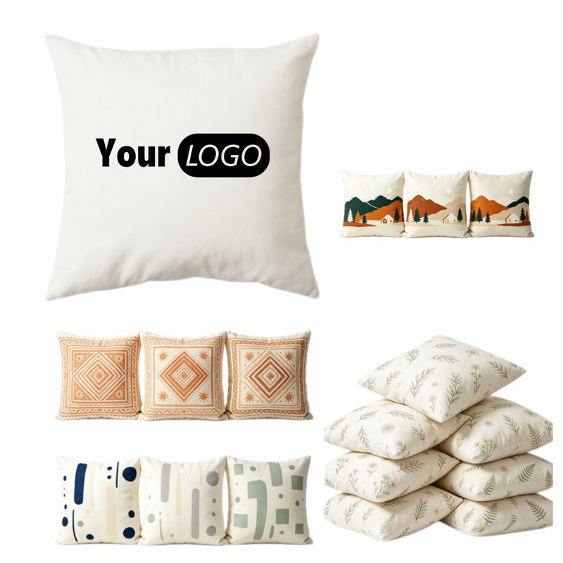 Custom Logo Throw Pillow With Digital Printing