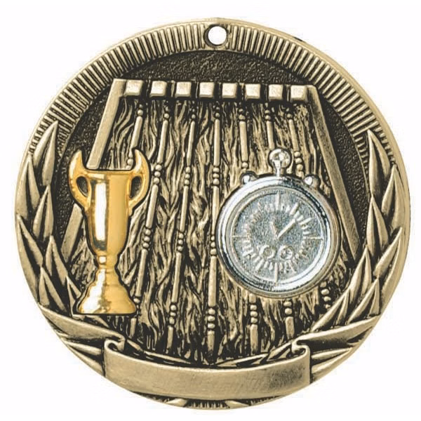 Swimming Tri-Colored Medal 2"