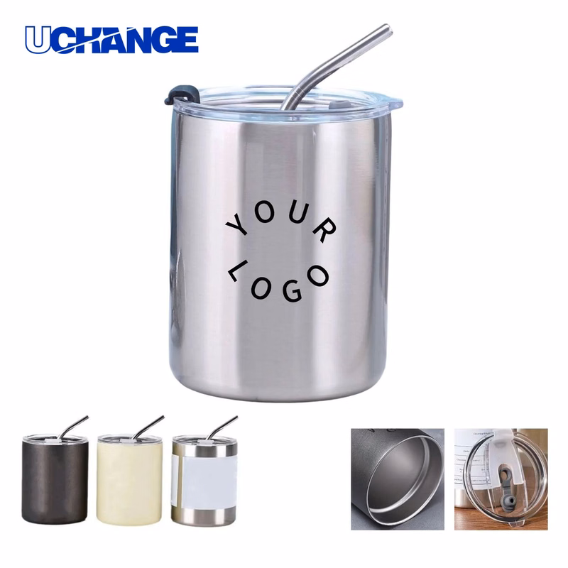 Steel Mug Drinkware BPA Free with Reusable Straw