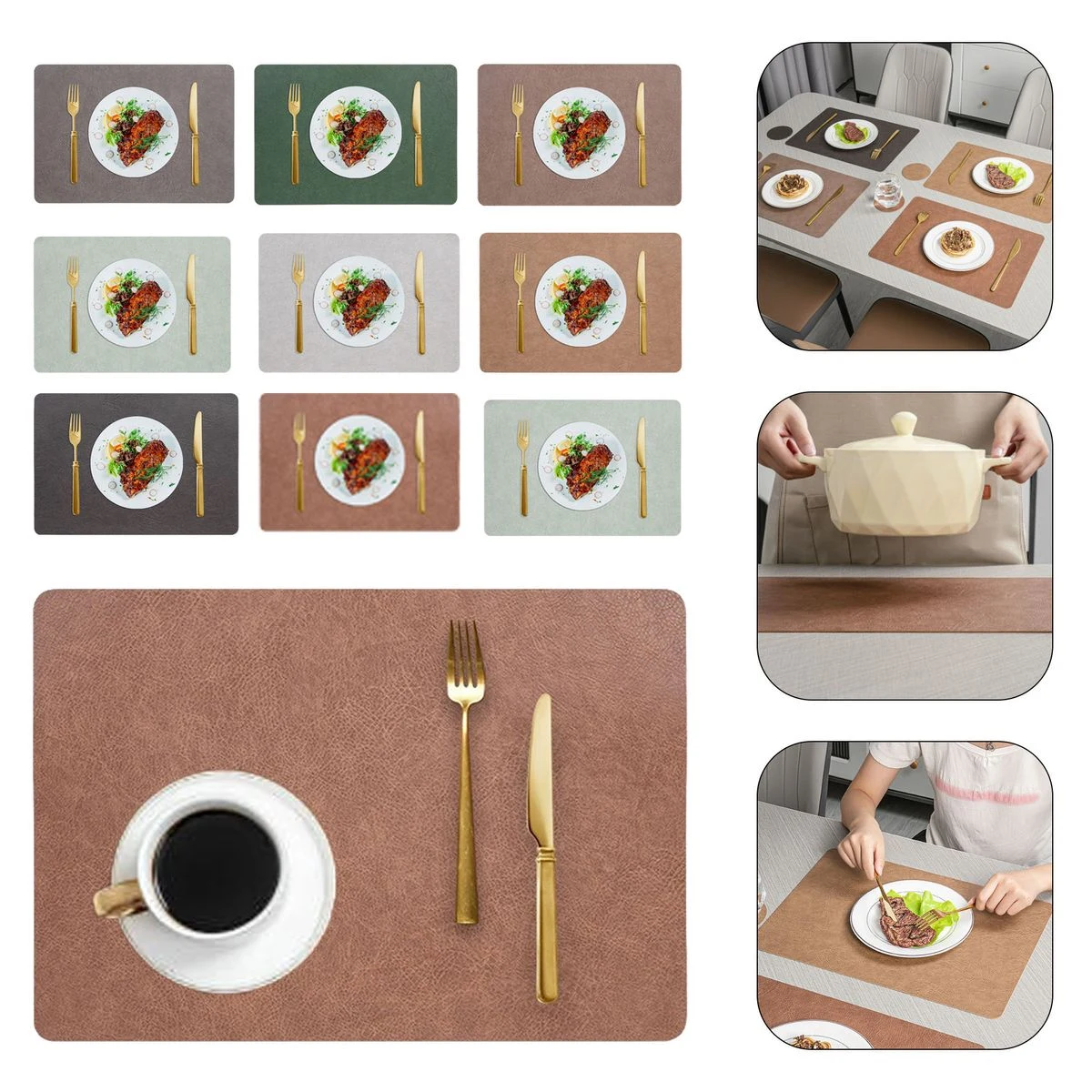 Hotel Table Mat Leather Coaster 1