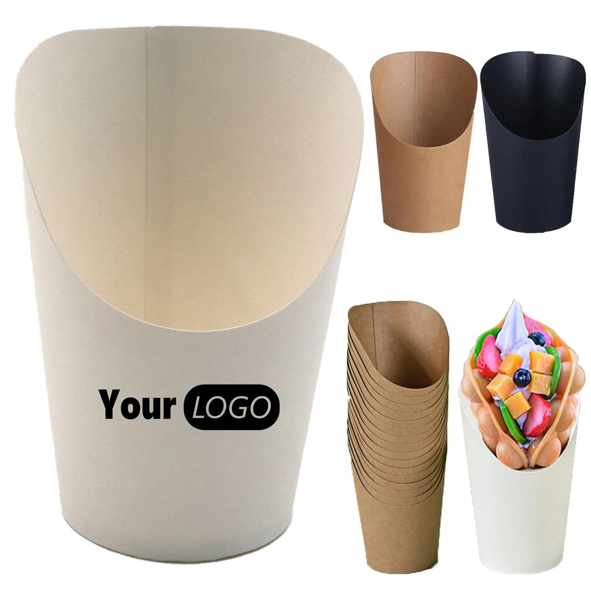16Oz Disposable Diagonal Fast Food Cup 1