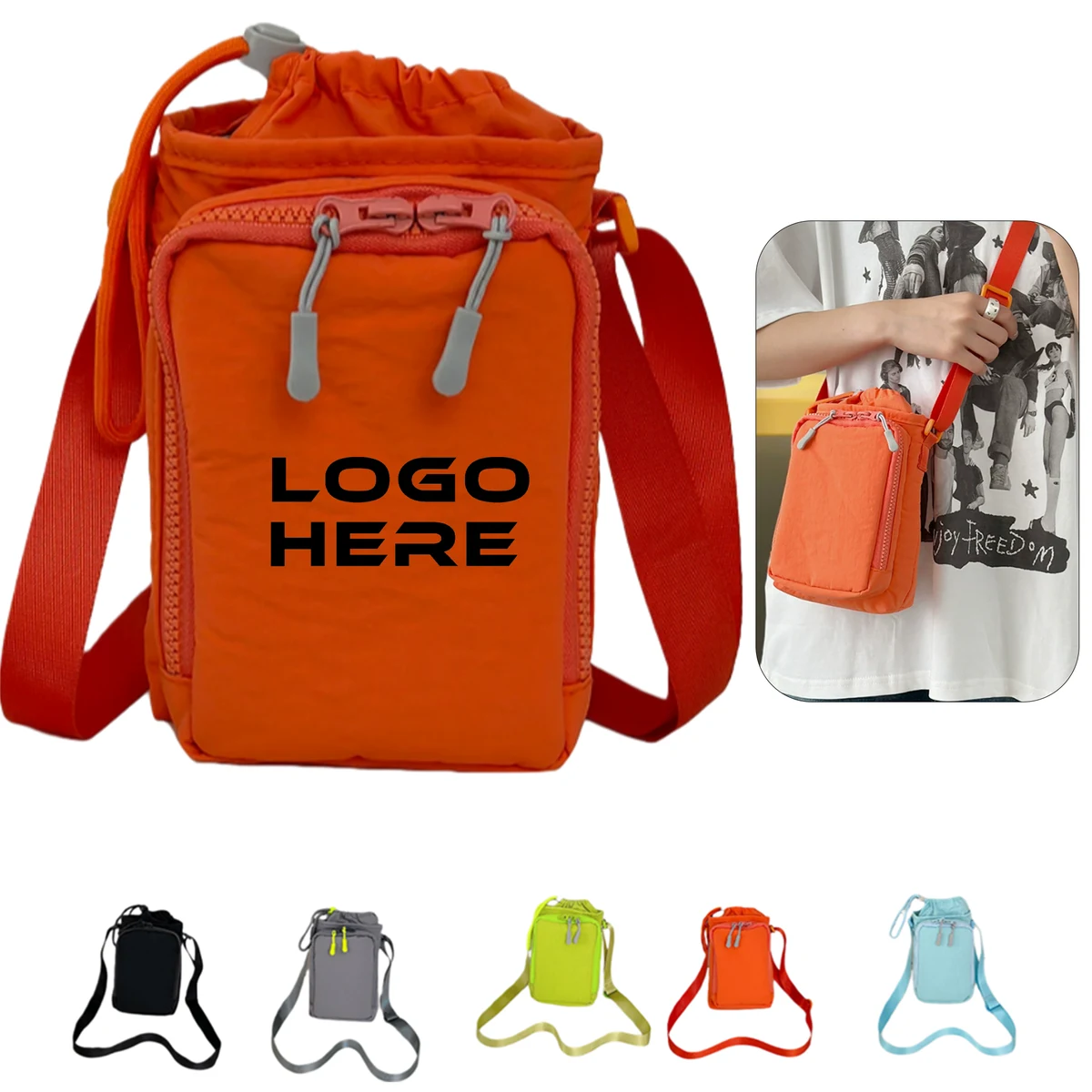 Water bottle shoulder bag 1