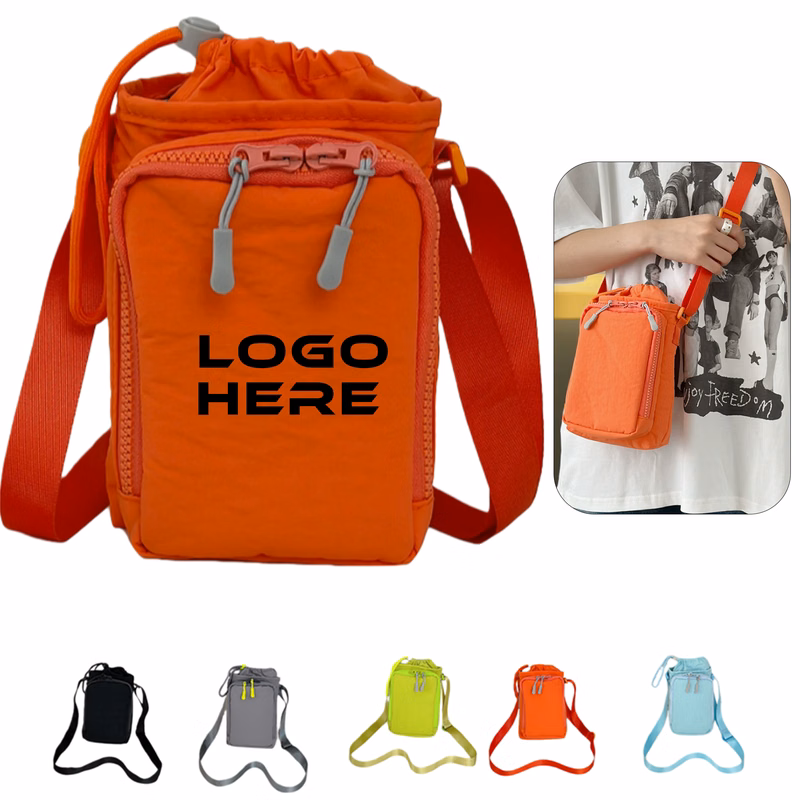 Water bottle shoulder bag