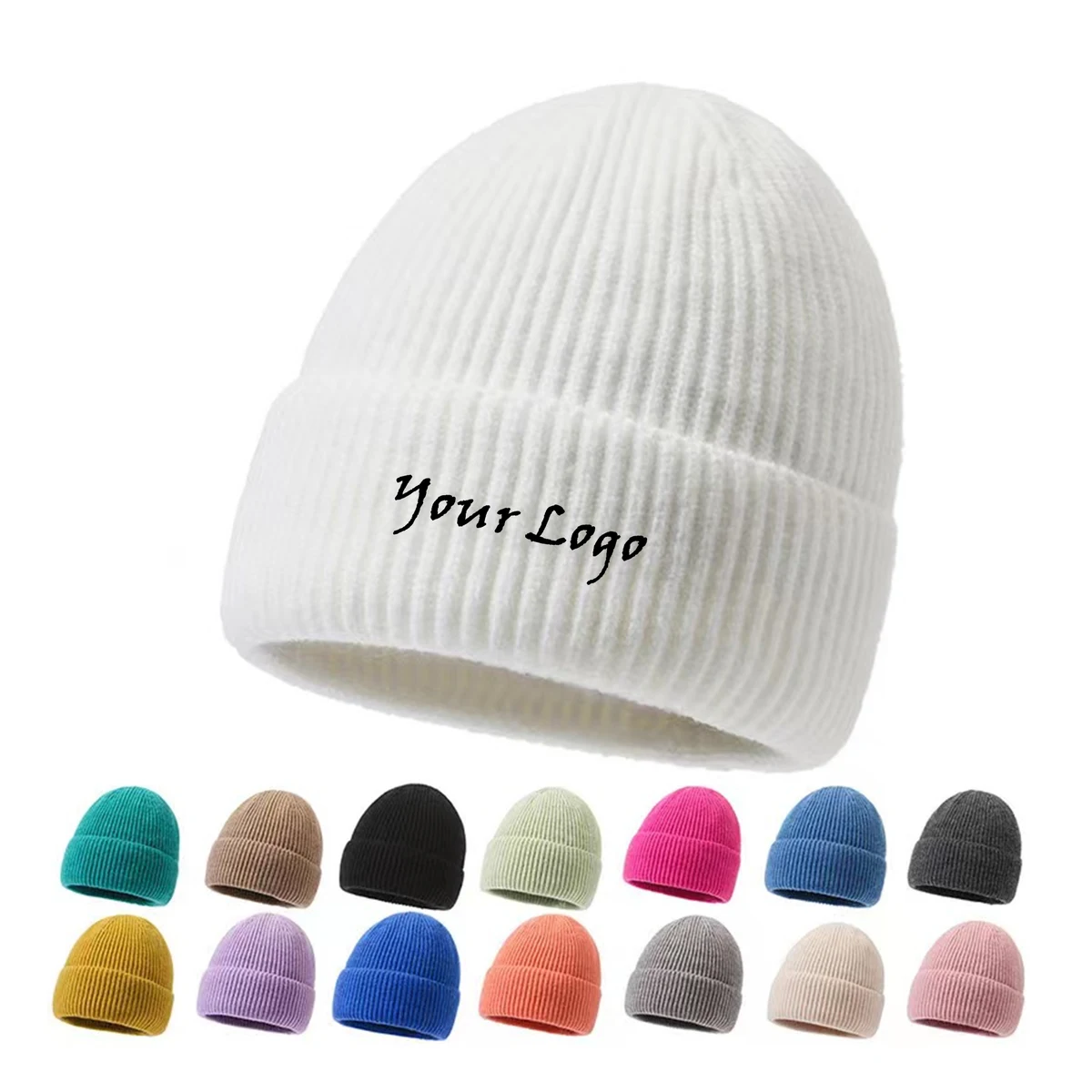 Striped Winter Beanie Hat 1