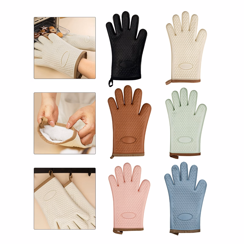 Non Slip Silicone Cotton Heat Resistant Glove
