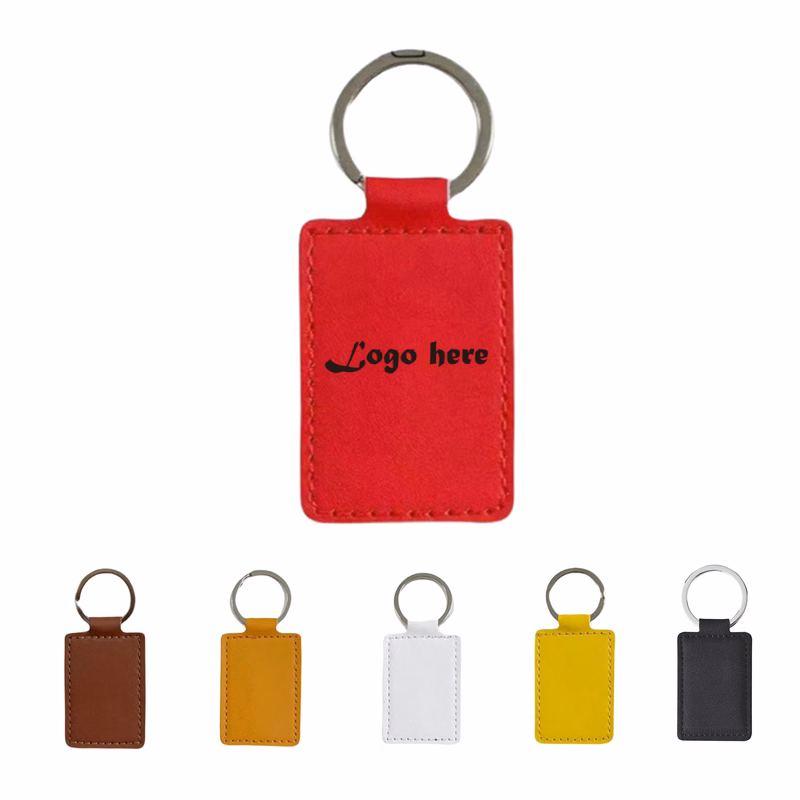 Laser Engraved Leatherette Key Tag