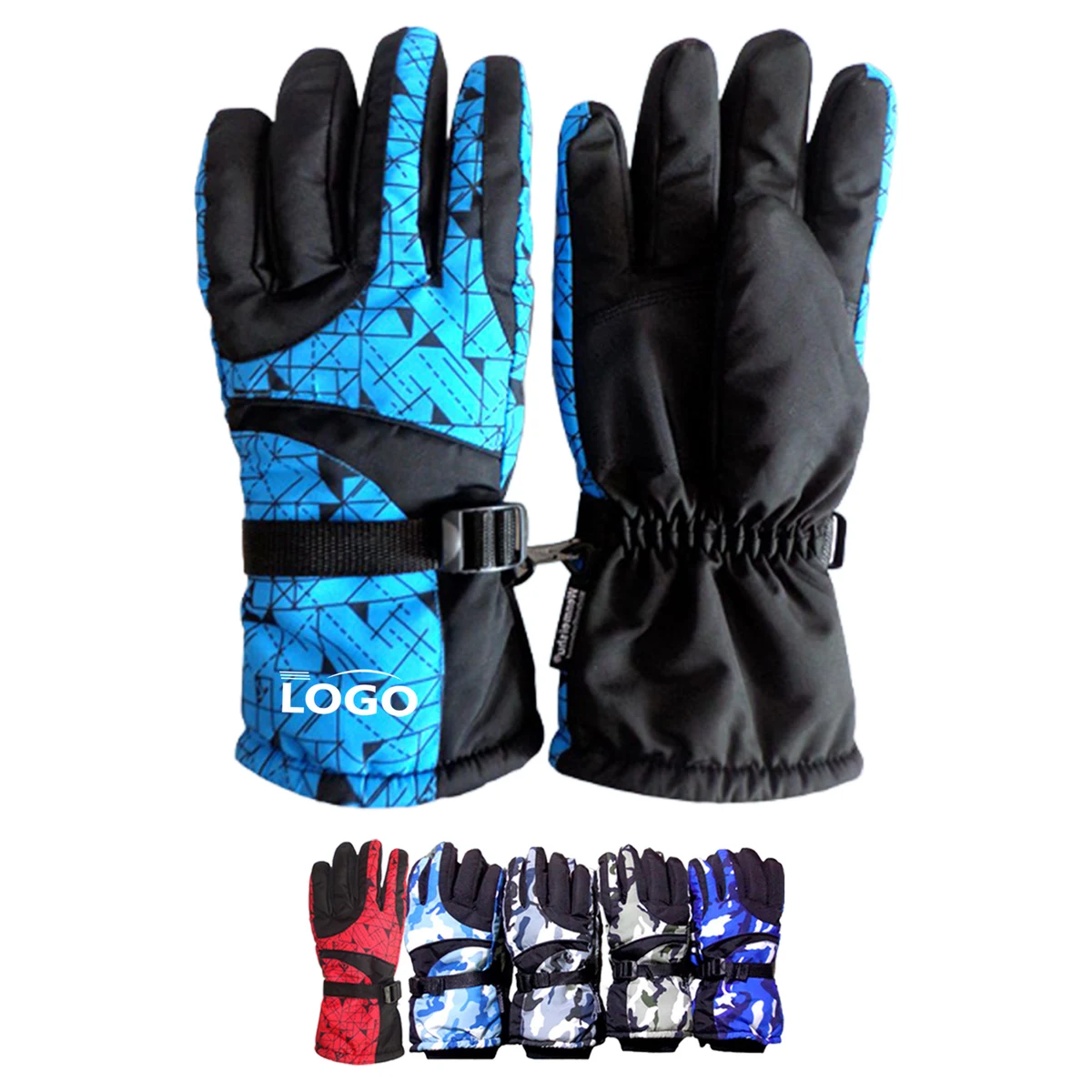 Outdoor Waterproof Touchscreen Custom Logo Snow Gloves 1