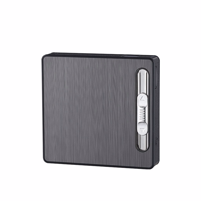 20 Regular Cigarettes Case Box with Dual Arc Lighter