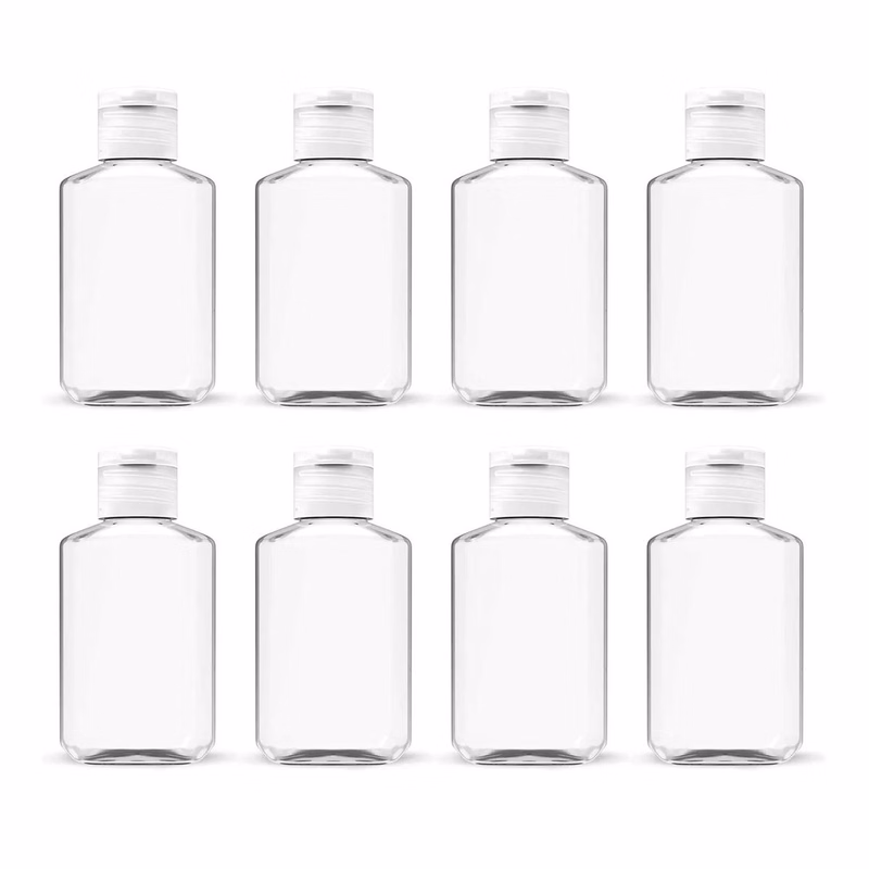 Clear Plastic Refillable Flip Top Bottles for Hand Sanitizer