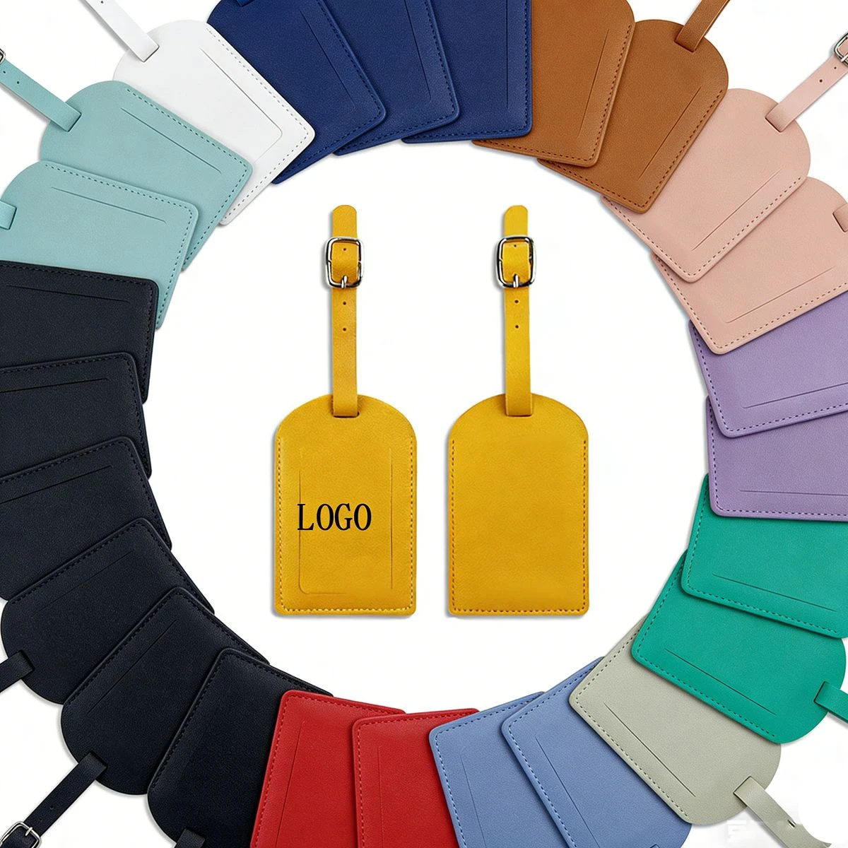 PU Leather Boarding Pass Luggage Tag 1