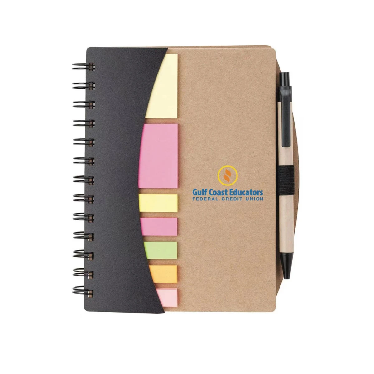 Spiral Notebook with Pen & Sticky Notes - Ocean 1