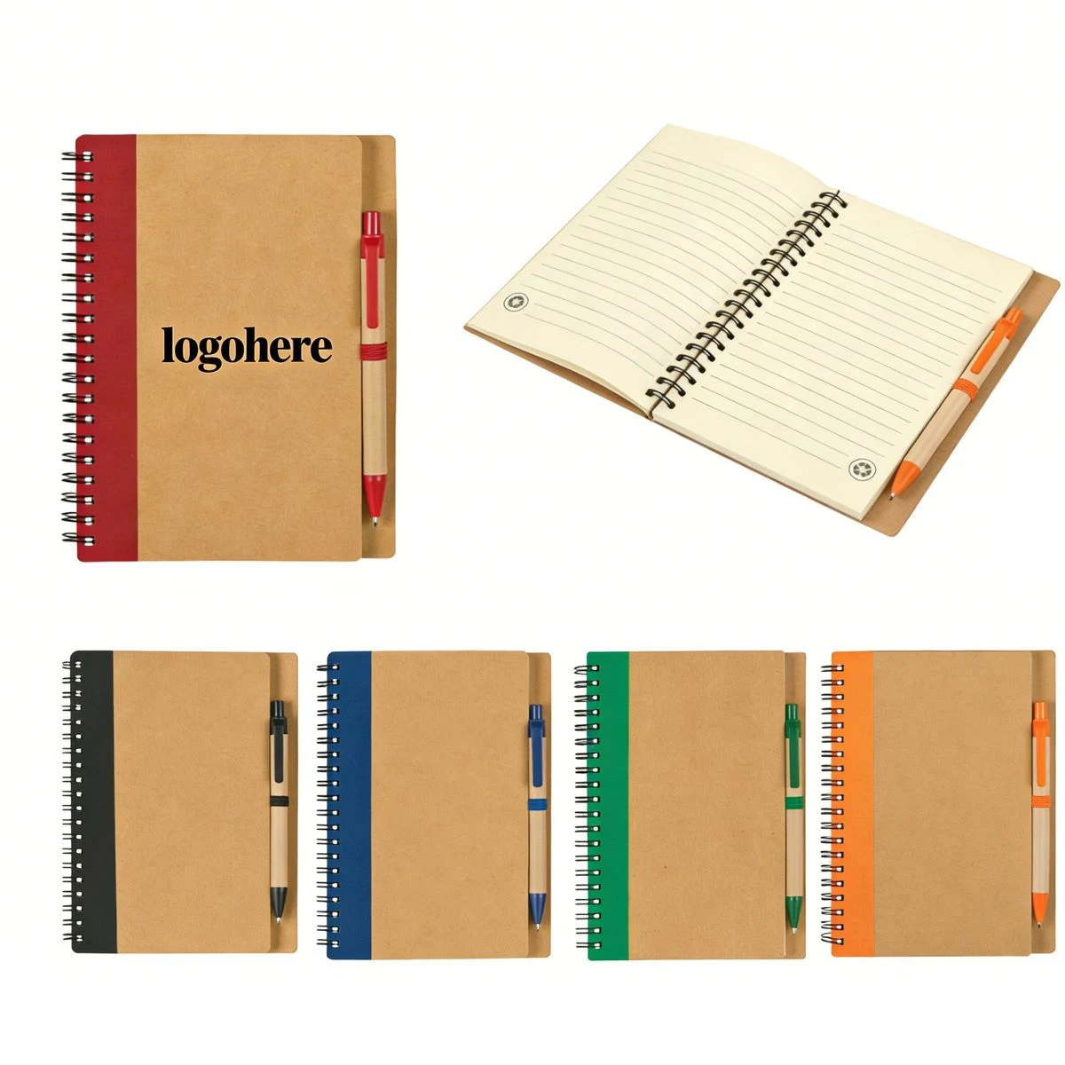 Kraft Paper Notebook with Matching Pen Set 1