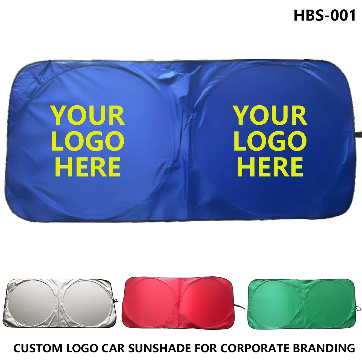 Custom Logo Foldable Car Sunshade - Reflective Silver & Multi-Color Options for Brand Promotion 1