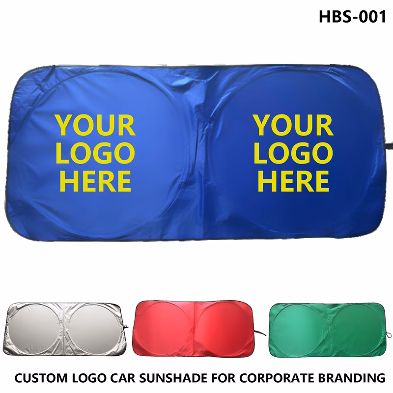 Custom Logo Foldable Car Sunshade - Reflective Silver & Multi-Color Options for Brand Promotion
