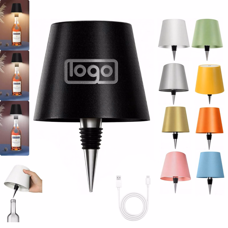 Iron Cordless Wine Bottle Decor Lamp
